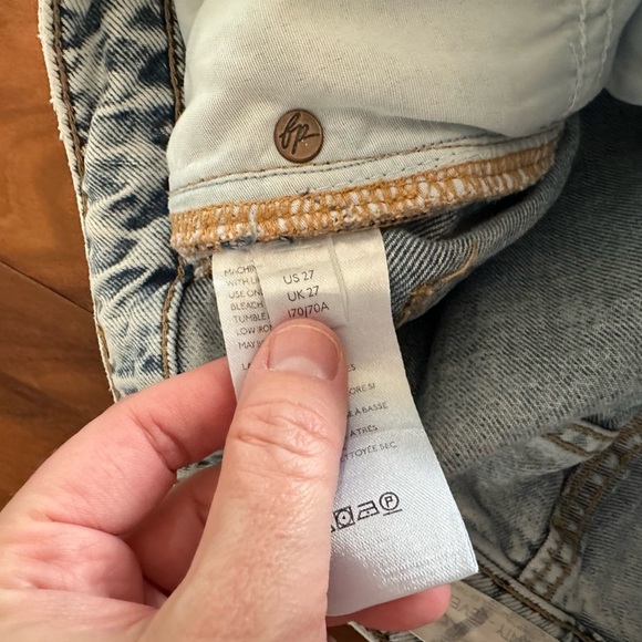 We The Free People My Own Lane Straight Leg Denim Jeans size 27 - Picture 6 of 7